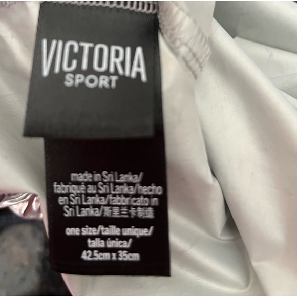 Victoria’s Secret Victoria Sport Silver Metallic Drawstring Knapsack/Backpack - Picture 8 of 9